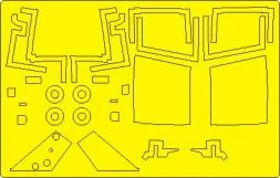 F-104A/C Starfighter TAIL SECTION mask for Kinetic 1:48