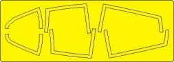 F/A-18F CANOPY INNER SIDE mask for Meng 1:48