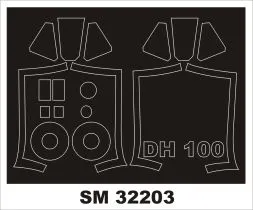 DH 100 Vampire mask for Infinity Models 1:32