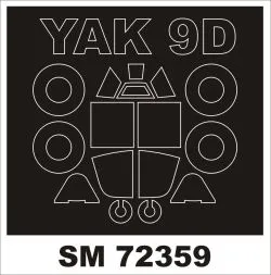 Yak-9D mask for Zvezda 1:72