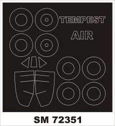 Hawker Tempest mask for Airfix 1:72