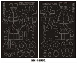 Bristol Beaufort mask for ICM 1:48