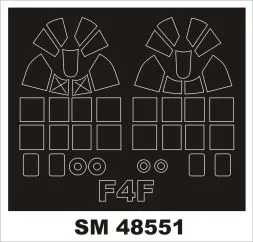 F4F Wildcat mask for Eduard 1:48