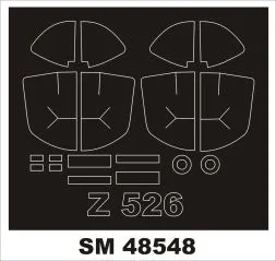 Zlin 526 mask for Eduard 1:48