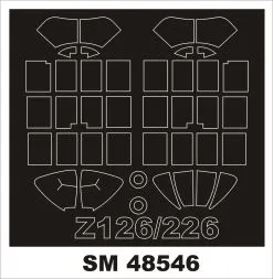 Zlin 126/226 mask for Eduard 1:48