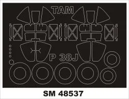 P-38J Lightning mask for Tamiya 1:48