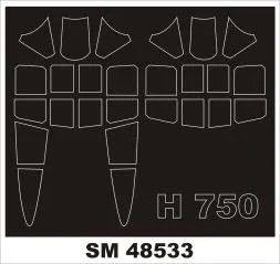 H-75 Hawk mask for Clear Prop 1:48