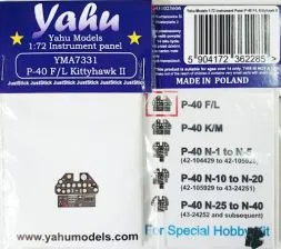 P-40 F/L Kittyhawk II - Instrument panel 1:72