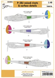 P-38J raised rivets & surface details 1:48