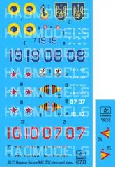 Su-25 WAR LOSSES - Ukrainian and Russian destroyed 1:48