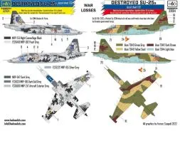 Su-25 WAR LOSSES - Ukrainian and Russian destroyed 1:32