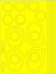 Avia B-534 III. serie mask for Eduard 1:48