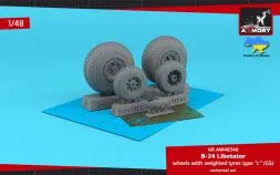 B-24 Liberator wheels w/ weighted tyres type c (GS) 1:48