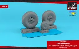 Avro Lancaster wheels mid type w/ weighted tyres 1:48