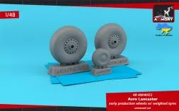 Avro Lancaster wheels early type w/ weighted tyres 1:48