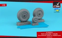 Avro Lancaster / Lincoln wheels late type w/ weighted tyres 1:48