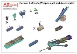 German Luftwaffe Weapon set and Accessories 1:72