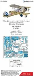 Gloster Gladiator interieur for ICM 1:32