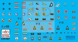 F-14A/D helmet & dress sewing markings VF-2, VF-101, VF-31 1:48