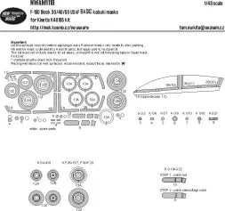 F-16D Block 30/40/50 mask for Kinetic 1:48