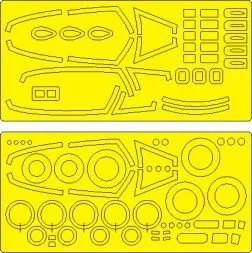 F-16A MLU/ F-16C Block 25/42 ADVANCED mask for Kinetic 1:48