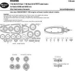 F-16A MLU/ F-16C Block 25/42 mask for Kinetic 1:48