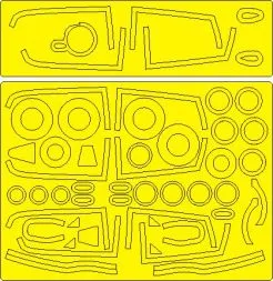 F-16B/D/F/I ADVANCED mask for Heswwaga 1:48