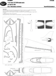 F-14A Tomcat EXTERIOR mask for Italeri 1:48