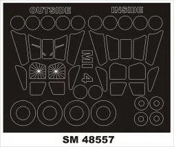 Mi-4 mask for Trumpeter 1:48