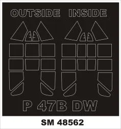P-47B mask for Dora Wings 1:48