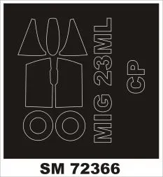 MiG-23ML/MLA mask for Clear Prop 1:72