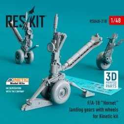 F/A-18 "Hornet" landing gears with wheels for Kinetic 1:48