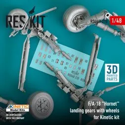 F/A-18 "Hornet" landing gears with wheels for Kinetic 1:48