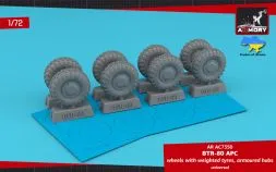 BTR-80 wheels (KI-80N) & armored hubs 1:72