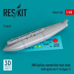 F-16 300 Gallon centerline fuel tank (type 1) 1:48