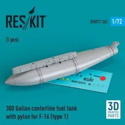 F-16 300 Gallon centerline fuel tank w/ pylon (type 1) 1:72
