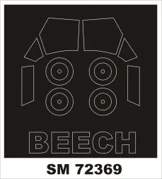 Beech Traveler mask for AZmodel 1:72