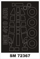 Me 410A1/U2&U4 mask for Airfix 1:72