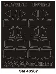 Fairey Gannet mask for Airfix 1:48