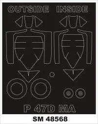 P-47D mask for Mini Art 1:48