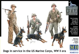 Dogs in Service in the US Marine Corps WWII 1:35