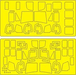 UH-1Y Venom EXPERT mask for Kitty Hawk 1:48