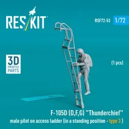 F-105D "Thunderchief" pilot on ladder 1:72