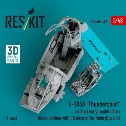 F-105D "Thunderchief" cockpit early (w/ 3D Decal) 1:48