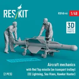 Aircraft mechanics w/ Red Top missile (on transport trolley) 1:48