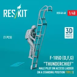F-105D "Thunderchief" pilot on access ladder 1:48