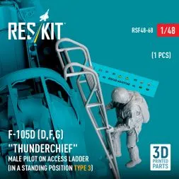 F-105D "Thunderchief" pilot on access ladder 1:48