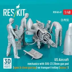 US Aircraft mechanics with SUU-23 20mm gun pod 1:48