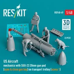 US Aircraft mechanics with SUU-23 20mm gun pod 1:48