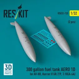 300 gallon fuel tank AERO 1D for AV-8B, Harrier II GR.7/9, T.10 1:32